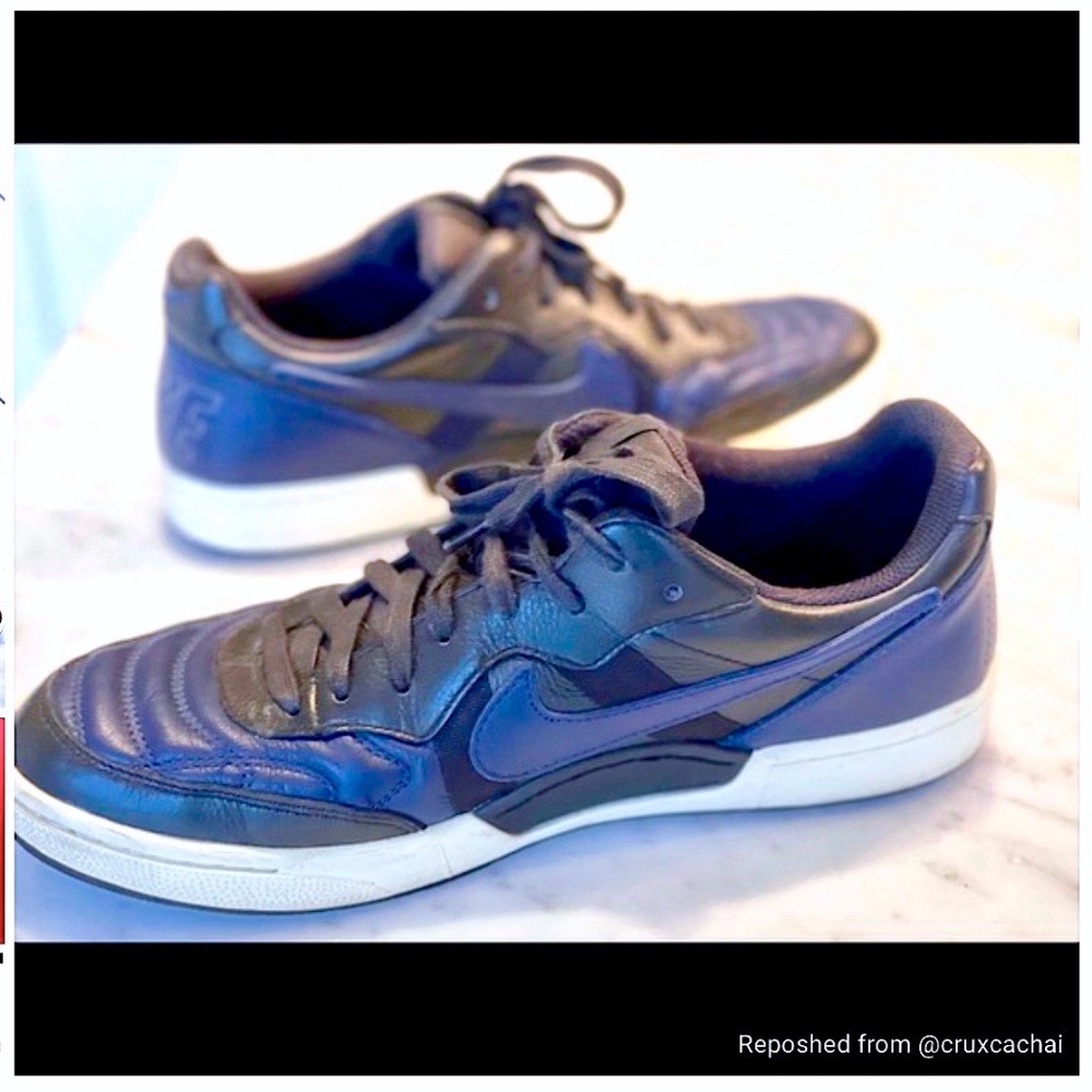 Nike NSW Tiempo 94 Soccer Sneaker Navy and Black Size 11 - Picture 4 of 12